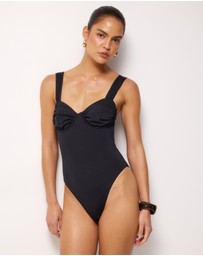 AERE - Ruched Underwire Swimsuit