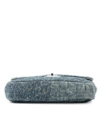 Pre-Loved by Azura Reborn - Pre-Loved Medium Embroidered Denim Camellia Flap