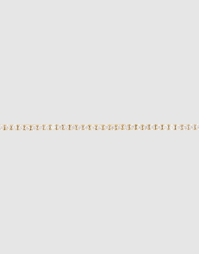 Wanderlust + Co - Pave 14K Gold Vermeil Tennis Necklace