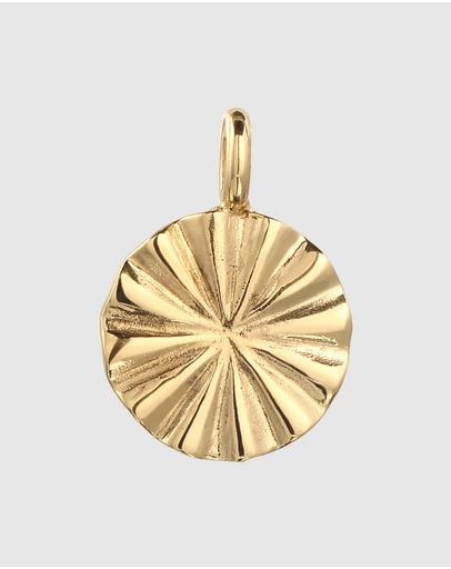 Elli Jewelry - Sunburst Pendant in Gold-Plated 925 Silver
