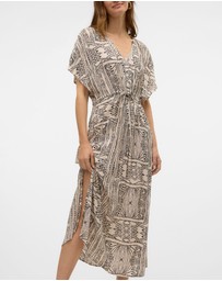 Vero Moda - Menny Sleeved Printed Midi Dress