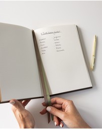Bespoke Letterpress - Linen Bound Journal - Saltmarsh Green (Bullet Journal)