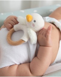 Living Textiles - Teething Ring & Dummy Chain Gift Set - Goosey Goosey