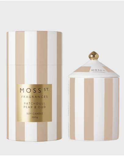 Moss St Fragrances - Patchouli, Pear & Oud Ceramic Candle 360g