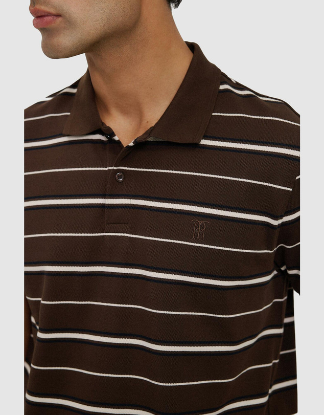 Trenery - Australian Cotton Pique Stripe Polo