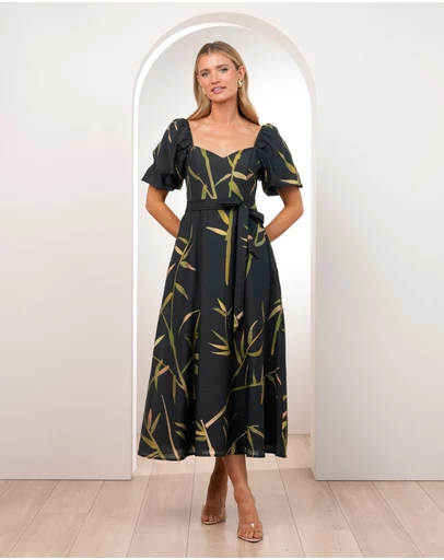 Pilgrim - Quoko Puff Sleeve Midi Dress