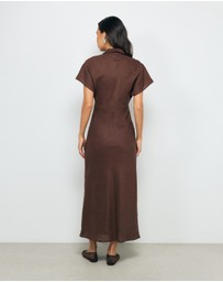 AERE - Evelina Linen Midi Dress