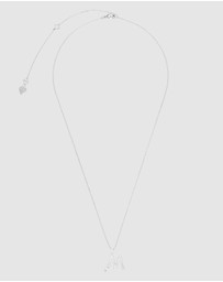 Wanderlust + Co - Alphabet Bubble Silver Necklace - Letter M