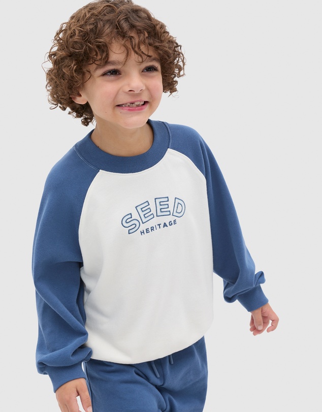 Seed Heritage - Core Colourblock Logo Sweat