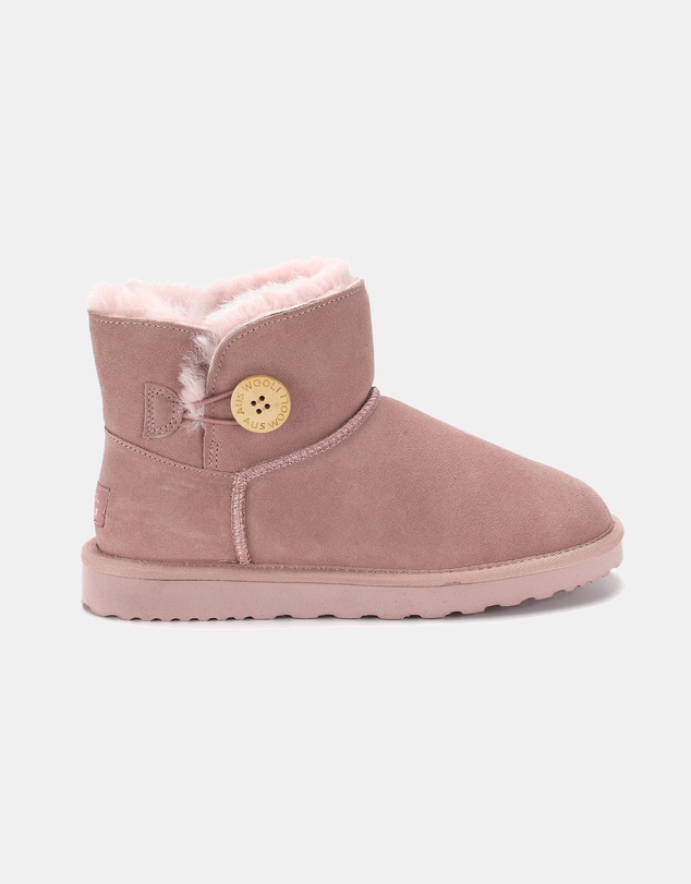 AusWooli Ugg Boots - Cabarita Sheepskin Chic Short Button Boots