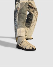 Rollie - Mule Fisherman Croc Flat