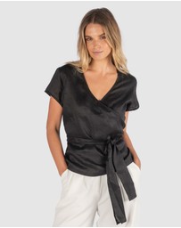 CAMIXA - VERONICA Wrap Linen Shirt