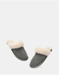 EVERAU - EverAU Ugg Rosa Slipper Suede Cow Suede Upper House Shoes