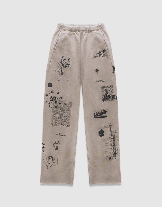 Duke + Dexter - NY Sketch Oat Marl Track Pant
