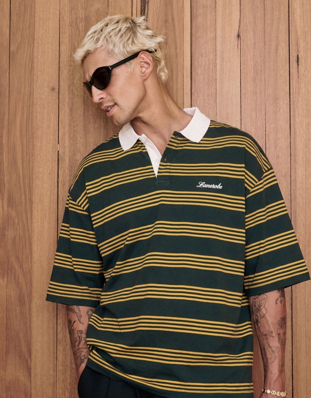 Zanerobe - Box Crop Polo Green/Gold