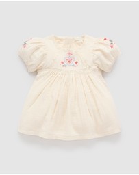 Purebaby - Embroidered Dress -Kids-Babies