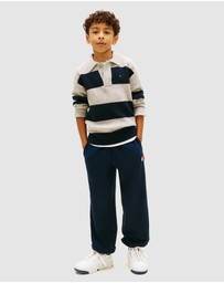Tommy Hilfiger - Heritage Flag Logo Cuffed Drawstring Joggers - Kids