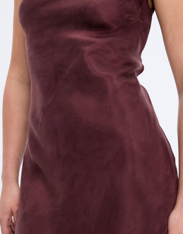 Minima Esenciales - Florence Cupro Lace Up Back Midi Dress