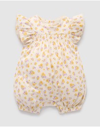 Purebaby - Luciana Shirred Romper -Kids-Babies