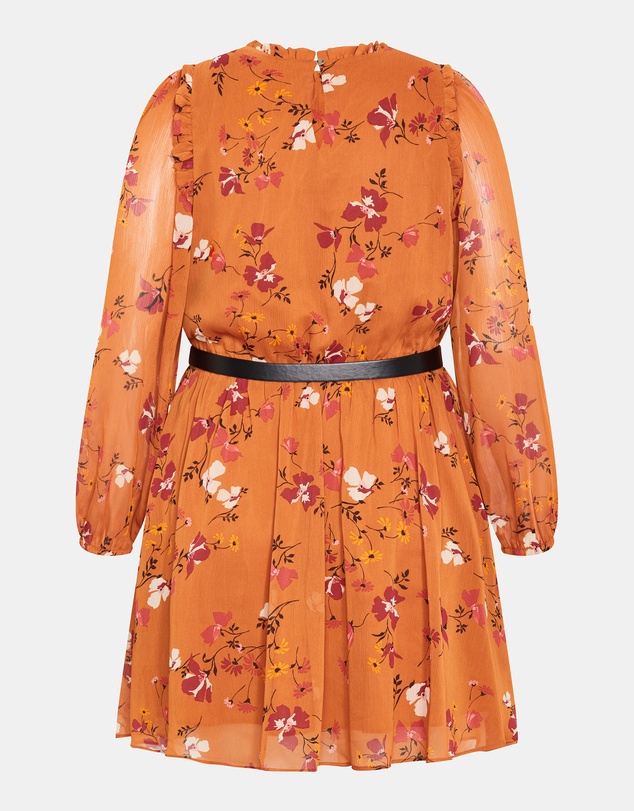 City Chic - Plus sizeMaddie Print Dress - amber