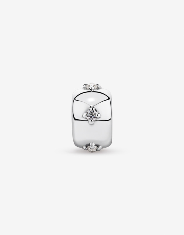 Michael Hill - Dome Pendant Spacer with Cubic Zirconia in Sterling Silver