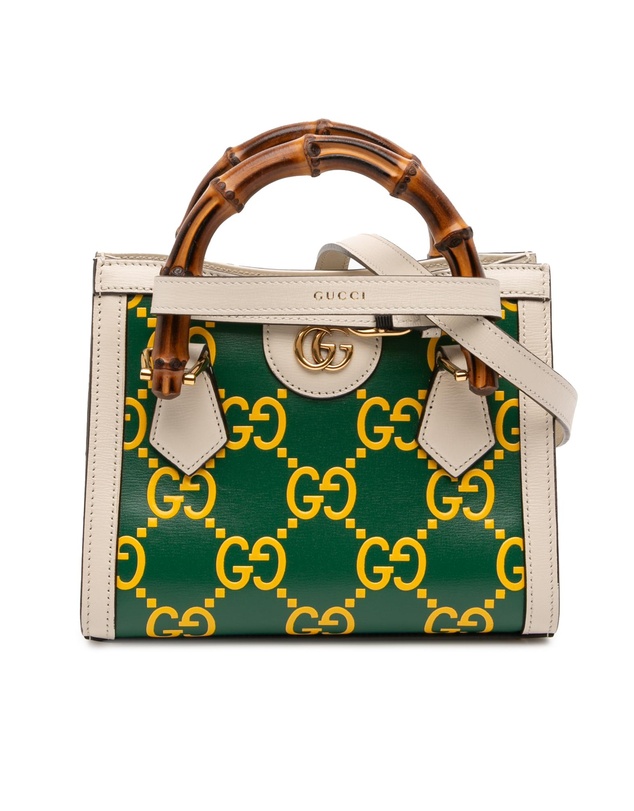 Pre-Loved by Azura Reborn - Pre-Loved Mini Leather Bamboo GG Diana Satchel