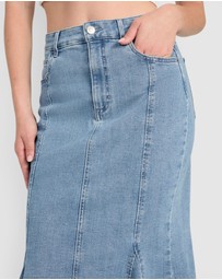 GUESS - Lia Denim Midi Skirt