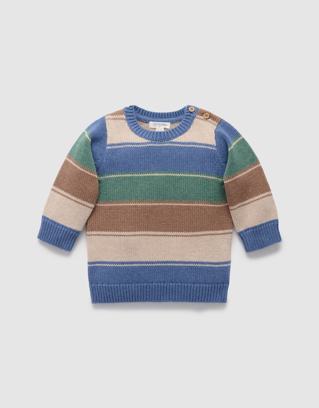 Purebaby - Forest Striped Jumper -Kids-Babies