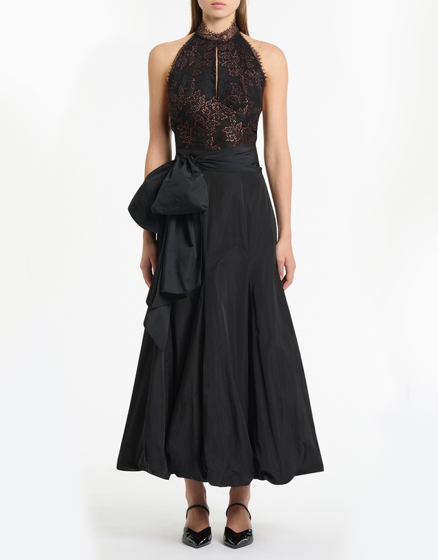 Carla Zampatti - Black Metallic Lace Halter Top