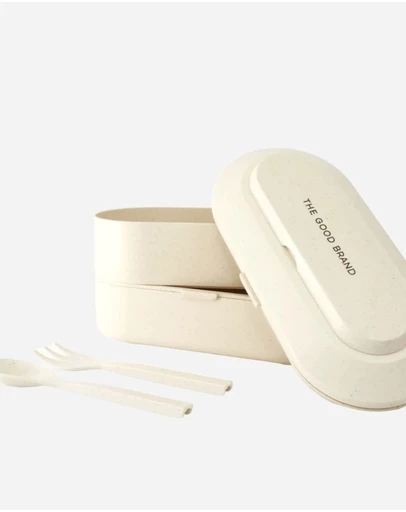The Good BRAND - Dual Layer Bento Box with Fork & Spoon