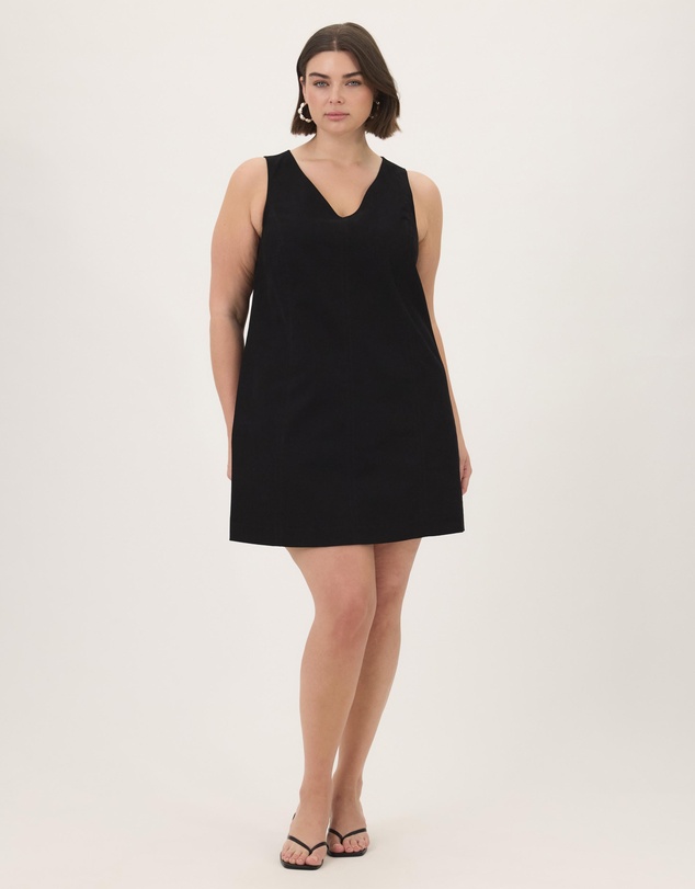 Atmos&Here Curvy - Caity Cotton Twill A-Line Mini Dress