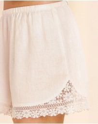 Gingerlilly - Valencia Linen Lace Shorts
