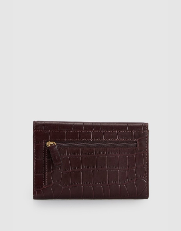 Evity - RFID Lila Croc Emboss Med Wallet