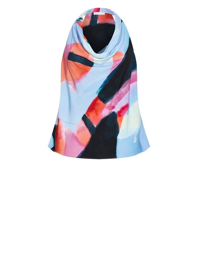 City Chic - Chloe Aspect Print Cowl Neck Top