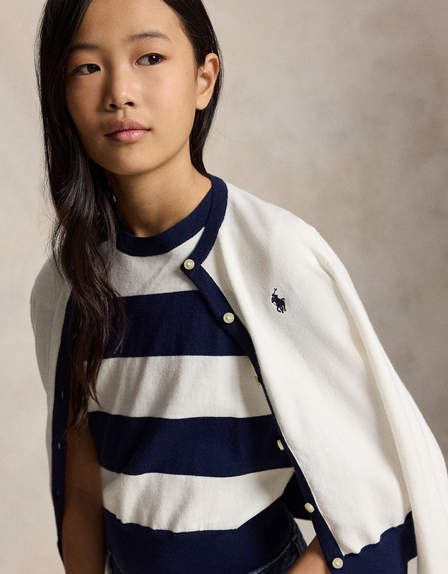 Polo Ralph Lauren - Striped Cotton Sweater & Cardigan Set - Teens