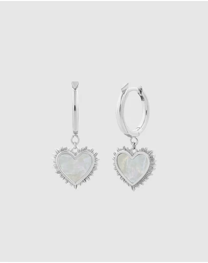 Karen Walker - Flaming Mother of Pearl Hoops