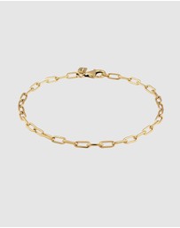 Kuzzoi - ICONIC EXCLUSIVE - Bracelet Male Long Link Chain 925 Sterling Silver Gold Plated