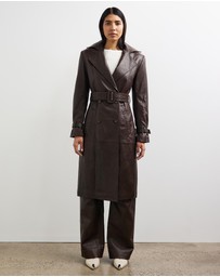 Sofia Irina - Leather Trench Coat