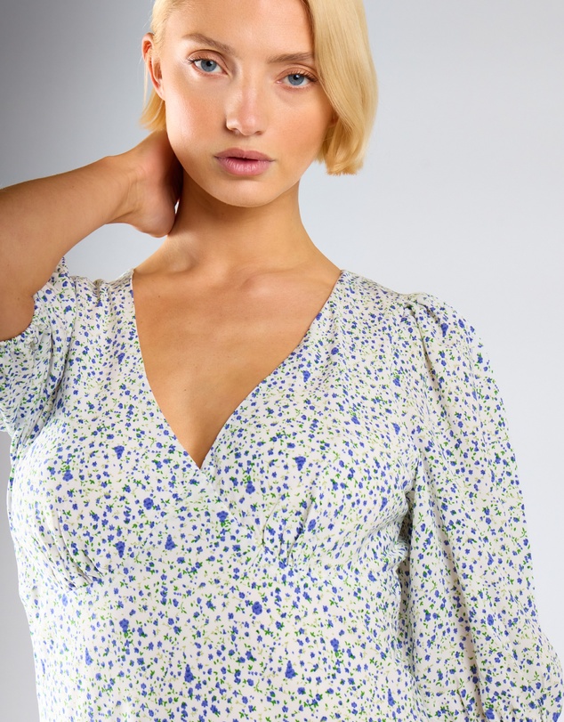 Glamorous - Floral Puff Sleeve Maxi Dress