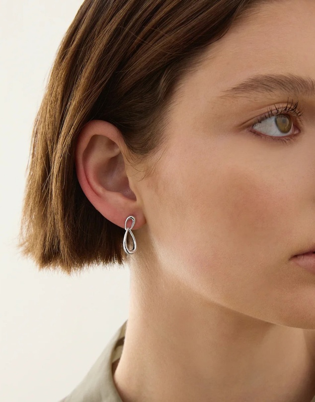 Najo - Vivante Silver Petite Earrings