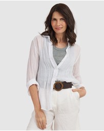 CAMIXA - Crinkle Oversized Linen Shirt