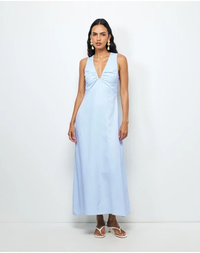 AERE - Soma U-Neckline Midi Dress