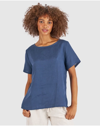CAMIXA - Teena Linen T-shirt Top