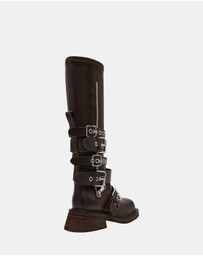 Steve Madden - Kannonball Brown Leather Boots