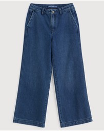 Seasalt - Seasalt Cornwall Blue Sennen Cove Wide Leg Jeans