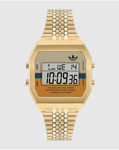 adidas Originals - Digital Two Gold-Tone Watch