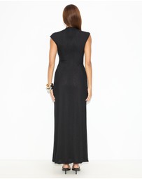 Dazie - Premiere Mesh Cap Sleeve Maxi Dress