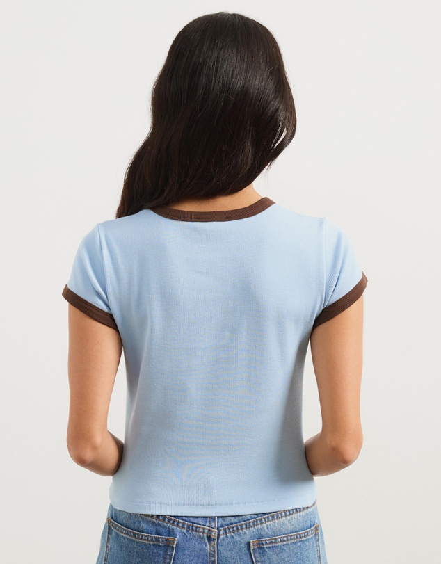 Atmos&Here - Ivy Organic Cotton Rib Ringer Tee