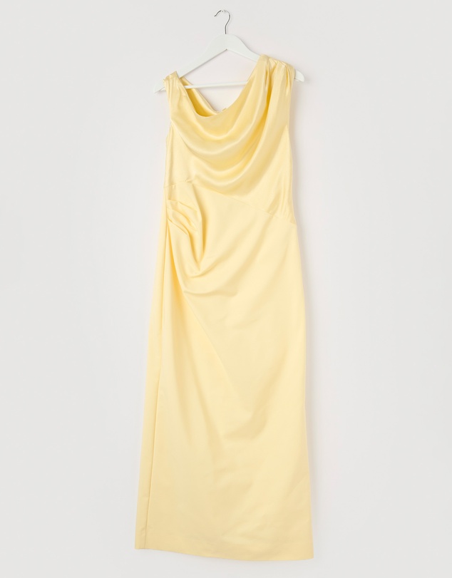 Revibe - Repaired Shona Joy Dillon Contrast Draped Maxi Dress - AU 14