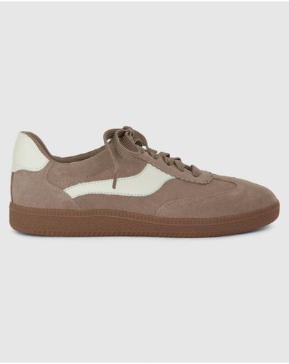 TAUPE SUEDE/WHITE